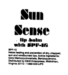 SUN SENSE LIP BALM WITH SPF-15