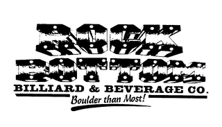 ROCK BOTTOM BILLIARD & BEVERAGE CO. BOULDER THAN MOST!