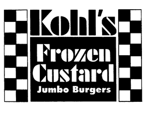 KOHL'S FROZEN CUSTARD JUMBO BURGERS