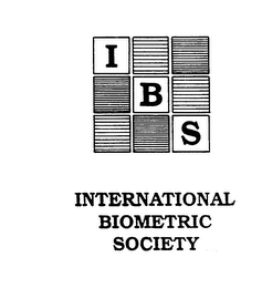 IBS INTERNATIONAL BIOMETRIC SOCIETY