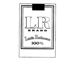 LR BRAND LOUIS ROTHMANS 100%