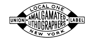 LOCAL ONE UNION AMALGAMATED LABEL LITHOGRAPHERS NEW YORK