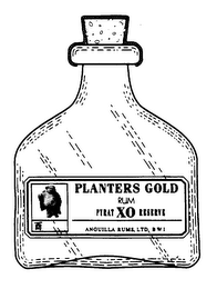 PLANTERS GOLD RUM PYRAT XO RESERVE ANGUILLA RUMS, LTD BWI