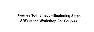 JOURNEY TO INTIMACY - BEGINNING STEPS A WEEKEND WORKSHOP FOR COUPLES