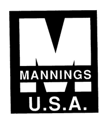 M MANNINGS U.S.A.