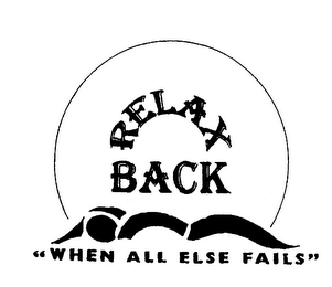 RELAX BACK "WHEN ALL ELSE FAILS"