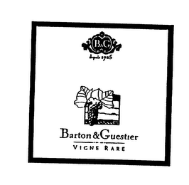 BARTON & GUESTIER VIGNE RARE BG DUPUIS 1725