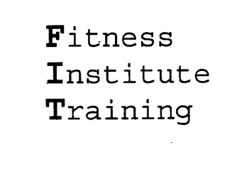 FITNESS INSTITUTE TRAINING