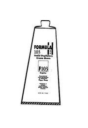 FORMULA 103 FACIAL DEPILATORY CREAM SHAVE