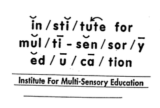 INSTITUTE FOR MULTI-SENSORY EDUCATION