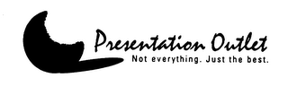 PRESENTATION OUTLET. NOT EVERYTHING. JUSTTHE BEST.