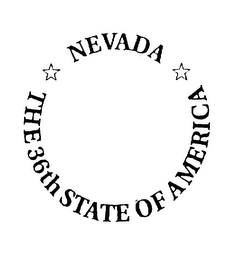 NEVADA THE 36TH STATE OF AMERICA