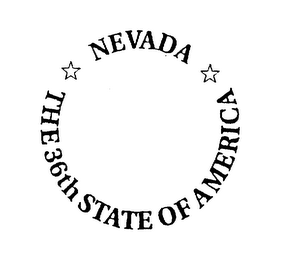 NEVADA THE 36TH STATE OF AMERICA