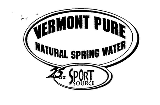 VERMONT PURE NATURAL SPRING WATER, SPORTSOURCE