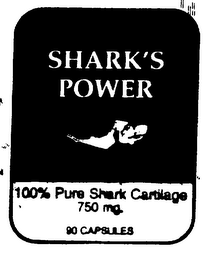 SHARK'S POWER 100% PURE SHARK CARTILAGE 750 MG 90 CAPSULES