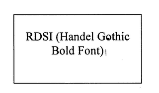 RDSI (HANDEL GOTHIC BOLD FONT)