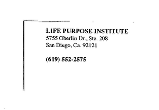 LIFE PURPOSE INSTITUTE