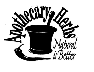 APOTHECARY HERBS NATURAL IS BETTER