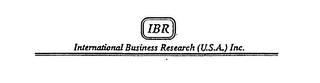 IBR INTERNATIONAL BUSINESS RESEARCH (U.S.A.) INC.