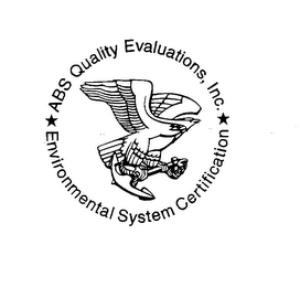 ABS QUALITY EVALUATIONS, INC. ENVIROMENTAL SYSTEM CERTIFICATION