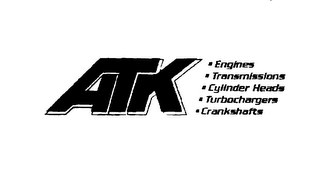 ATK ENGINES TRANSMISSIONS CYLINDER HEADS TURBOCHARGERS CRANKSHAFTS