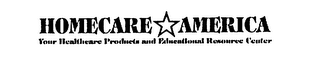 HOMECARE AMERICA YOUR HEALTHCARE PRODUCTS AND EDUCATIONAL RESOURCE CENTER