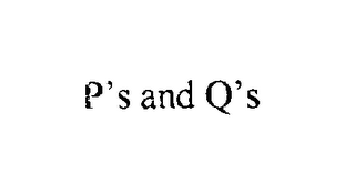 P'S AND Q'S