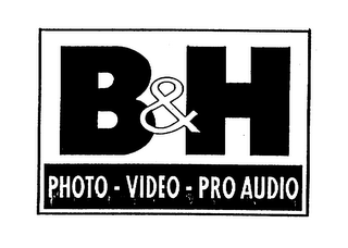 B & H PHOTO VIDEO PRO AUDIO