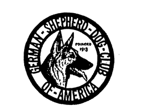 GERMAN - SHEPHERD - DOG - CLUB OF - AMERICA FOUNDED 1913