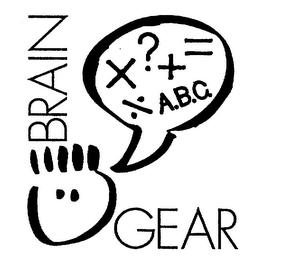 BRAIN GEAR  × ? + =  ÷  A.B.C.