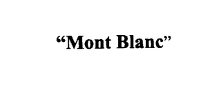 "MONT BLANC"