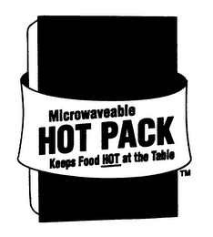 MICROWAVEABLE HOT PACK KEEPS FOOD HOT AT THE TABLE