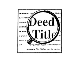 DEED TITLE