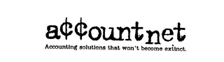 ACCOUNTNET ACCOUNTING SOLUTIONS THAT WON'T BECOME EXTINCT.