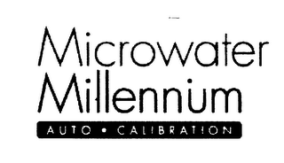 MICROWATER MILLENNIUM AUTO CALIBRATION