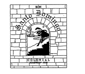 40% ALC/VOL RON 80 (PROOF) SANTO DOMINGO COLONIAL DOMINICAN RUM PRODUCTO DE REPUBLICA DOMINICANA/PRODUCTOS SANTO DOMINGO, S.A.