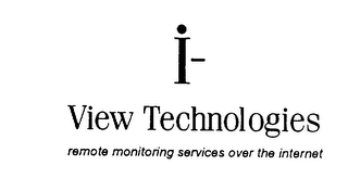 VIEW TECHNOLOGIES REMOTE MONITORING SERVICES OVER THE INTERNET