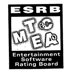 ESRB MTCEA ENTERTAINMENT SOFTWARE RATING BOARD