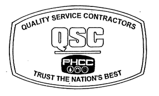 QSC PHCC QUALITY SERVICE CONTRACTORS TRUST THE NATION'S BEST