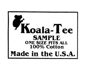 KOALA-TEE SAMPLE ONE SIZE FITS ALL 100% COTTON