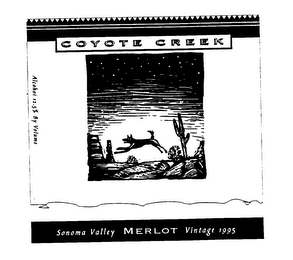 COYOTE CREEK SONOMA VALLEY MERLOT VINTAGE 1995