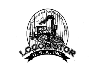 LOCOMOTOR U.S.A. INC. WE CARRY LUGGAGE AND BAGS THAT KEEP YOU ON TRACK