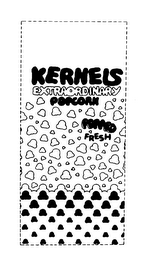 KERNELS EXTRAORDINARY POPCORN POPPED FRESH