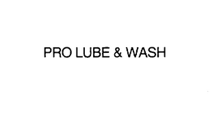 PRO LUBE & WASH