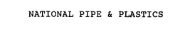 NATIONAL PIPE & PLASTICS, INC.