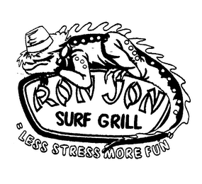 RON JON SURF GRILL "LESS STRESS MORE FUN"