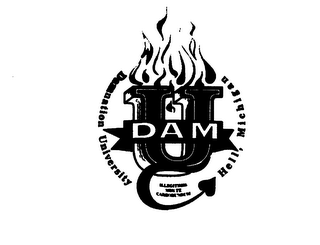 DAM U DAMNATION UNIVERSITY HELL, MICHIGAN ILLEGITIMUS NON TE CARBORUNDUM