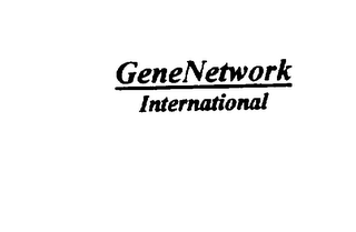 GENENETWORK INTERNATIONAL