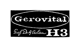 GEROVITAL H3 PROF. DR. A ASLAN