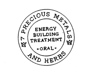 ENERGY BUILDING TREATMENT ORAL 7 PRECIOUS METALS AND HERBS KS